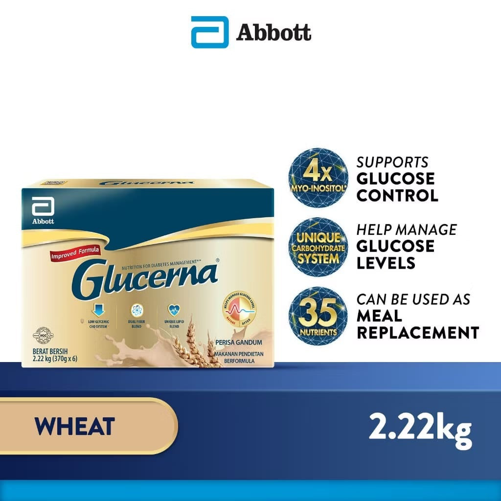 2.22kg Glucerna (Wheat) for Diabetes Control ★Made in Spain for Malaysia★