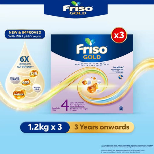 3x 1.2kg FRISO GOLD 4 - NEW FORMULA