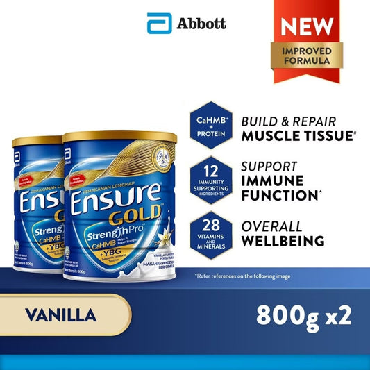 2x 800g Ensure Gold (Vanilla) ★Made in Singapore for Malaysia★