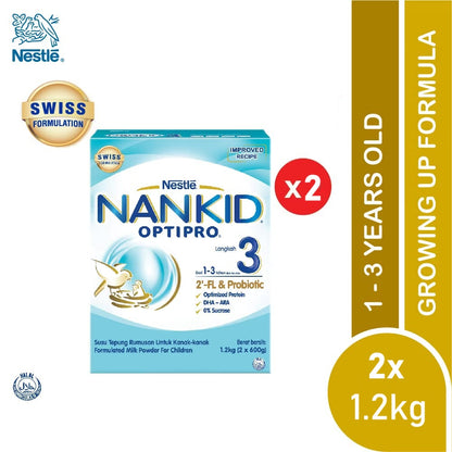 2x 1.2kg NANKID OPTIPRO STAGE 3