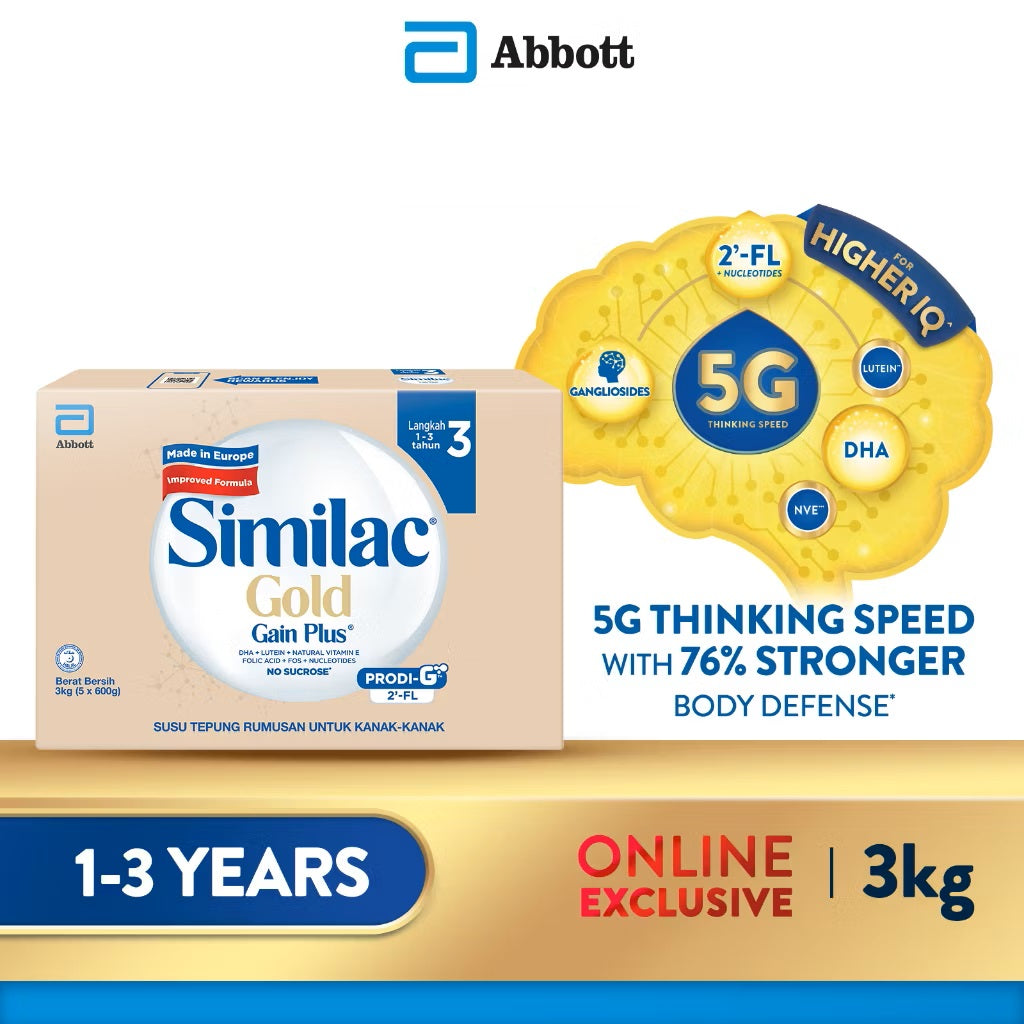 3kg SIMILAC STAGE 3 -  GAIN  PLUS (REFILL)