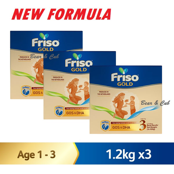 3x 1.2kg FRISO GOLD 3- NEW FORMULA